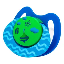 Chupeta Viva Silicone Bico Achatado T2 Azul Lolly Foto mini 1