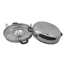 Churrasqueira Assadeira Grill Em Alumínio Com Grelha Cor Inox Foto mini  2
