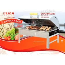 Churrasqueira Elétrica A Bafo Com Tampa Portátil Inox 430 220V Foto mini 4