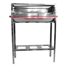 Churrasqueira Espetinho Inox Forte Churrasquinho 98cm Altura Foto mini 3