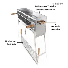 Churrasqueira Espetinho Profissional 80x25 Avental Foto mini 4