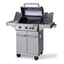 Churrasqueira Gás Completa Em Aço Inox 3 Queimadores Premium Foto  mini 1