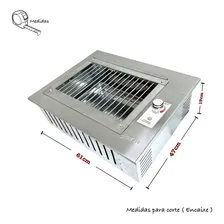 Churrasqueira Gás Grill Inox Embutir Bancada 64x51 Uruguaia Foto mini 3