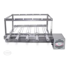 Churrasqueira Giratória Grill Inox 5 Espetos 45cm Foto mini 4
