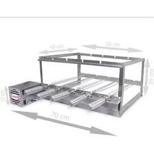 Churrasqueira Girat贸ria Grill Inox 5 Espetos 45cm Bivolt Foto mini 3