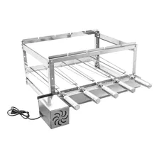 Churrasqueira Giratoria Inox Grill 4 Espetos Motor Weg Cor Direito Foto mini  2