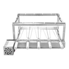 Churrasqueira Giratoria Inox Grill 4 Espetos Motor Weg Cor Direito Foto  mini 1