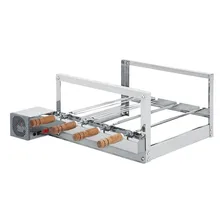 Churrasqueira Giratória Inox Grill 4 Espetos Rotativa Foto mini  2