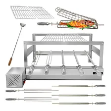 Churrasqueira Girat贸ria Soft Grill Inox 5 Espetos + Foto mini 1