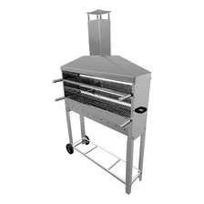 Churrasqueira Gourmet M贸vel Carrinho Para Churrasco + Grelha Cor Inox Foto mini 1