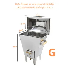 Churrasqueira Inox A Bafo 25 Kg Foto mini 2