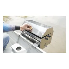 Churrasqueira Inox Barco Lancha Com Bandeja Espetos Foto mini 2