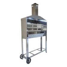 Churrasqueira Inox Churrasquinho Espetinho Profissional 72cm Cor Prateado Foto mini 2