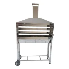 Churrasqueira Inox Churrasquinho Espetinho Profissional 72cm Cor Prateado Foto mini 1