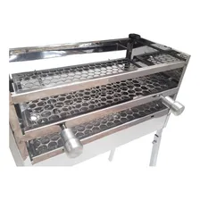 Churrasqueira Inox Espetinho 2 Grelhas E Espetos Tampa Bafo Foto mini 4