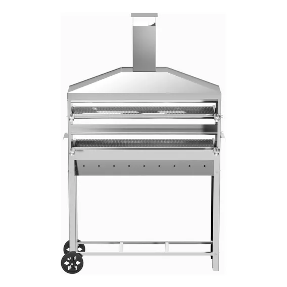 Churrasqueira Inox Grande Para Espetinho C/ Coifa + 2 Grelha Foto 1