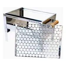 Churrasqueira Inox Mini Grill,pesca,camping + Grelha Foto mini  3