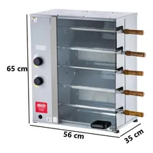 Churrasqueira Rotativa A Gás Malta 5 Espetos Aço Inox Bivolt Foto  mini 1