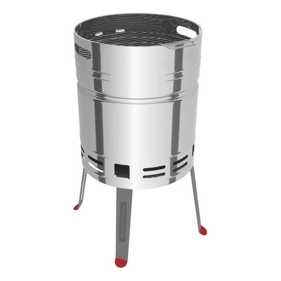 Churrasqueira Tramontina Inox Carv茫o Tcp 400 M贸vel Linda Foto 1