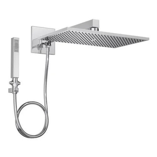 Chuveiro Com Desviador E Ducha Manual Unic 40 Cm Cromado Foto 1