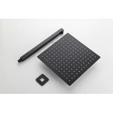 Chuveiro Ducha 20x20 Black Fosco Slim Inox Com Braço 40 Cm Foto mini 2