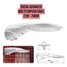 Chuveiro Ducha Advanced Multitemp 4t 7500w 220v Lorenzetti Foto mini 3