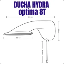 Chuveiro Ducha Hydra Optima 8t Branco 5500w Foto mini  3