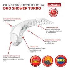 Chuveiro Ducha Lorenzetti Duo Shower Quadra Turbo Multitemperaturas branco 6800W 220V Foto mini 4