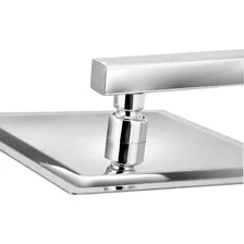 Chuveiro Ducha Slim Quadrado Metal 30x30cm Com Braço 30cm Foto mini 2