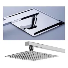 Chuveiro Ducha Slim Quadrado Metal 40x40cm Com Braço 38cm Foto mini  2