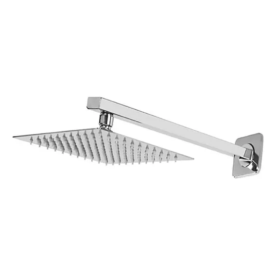 Chuveiro Ducha Slim Quadrado Metal 40x40cm Com Braço 38cm Foto 1