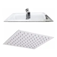 Chuveiro Ducha Slim Quadrado Metal Fria Art. Sem Braço 20x20 Foto mini 1