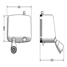 Chuveiro elétrico de parede Lorenzetti Jet Turbo Multitemperaturas branco 5.5kW 127V Foto mini 3