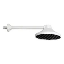 Chuveiro Frio Médio C/ Braço 30cm Branco Luconi Acabamento Brilhante Foto  mini 1