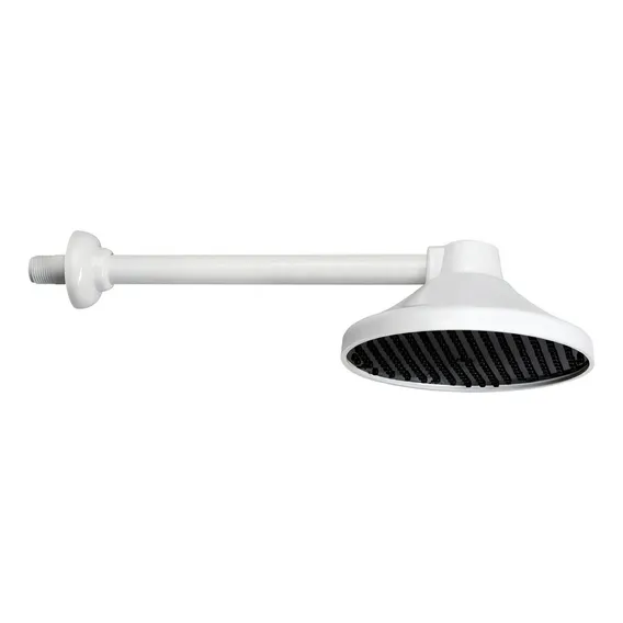 Chuveiro Frio Médio C/ Braço 30cm Branco Luconi Acabamento Brilhante Foto 1
