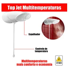 Chuveiro Lorenzetti Top Jet Multitemperaturas 127v 5500w Foto mini 4
