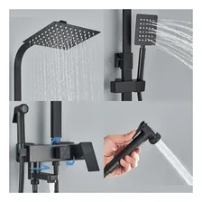Chuveiro Misturador Preto Fosco + Ducha Banho/ Higiênica Foto mini 1