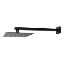 Chuveiro Quadrado Ribeiro Metais Preto 8'' Ducha Solar/gás Acabamento Metal Foto  mini 1