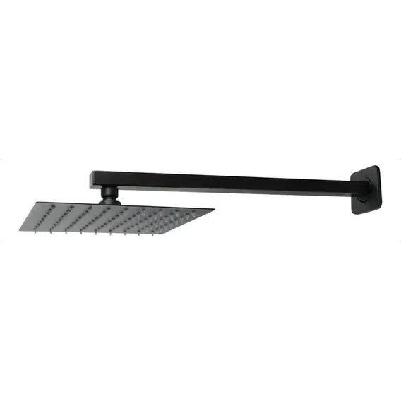 Chuveiro Quadrado Ribeiro Metais Preto 8'' Ducha Solar/gás Acabamento Metal Foto 1