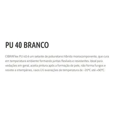 Cibra Flex PU cor branco 400g adesivo silicone selante poliuretano Foto mini 2