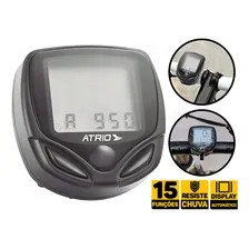 Ciclo Computador Velocímetro Para Bicicleta 15 Funções Atrio Cor Preto Foto mini  3