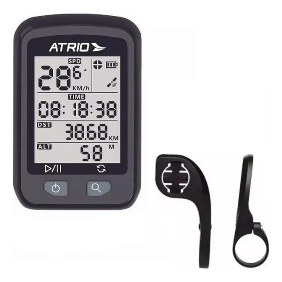 Ciclocomputador Com Gps Atrio Iron Strava + Suporte Cor Preto Foto 1