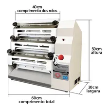 Cilindro Laminador De Massa Elétrico Bivolt 6 Rolos Tao Foto mini 4