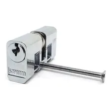 Cilindro Miolo 53mm Tambor Fechadura Soprano Cromado 2chaves Foto mini 4