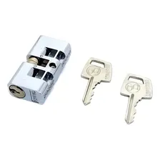 Cilindro Miolo 53mm Tambor Fechadura Soprano Cromado 2chaves Foto mini 3