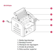 Cilindro sovador de massas 30cm Cb30 Braesi 110V/220V Foto mini 4