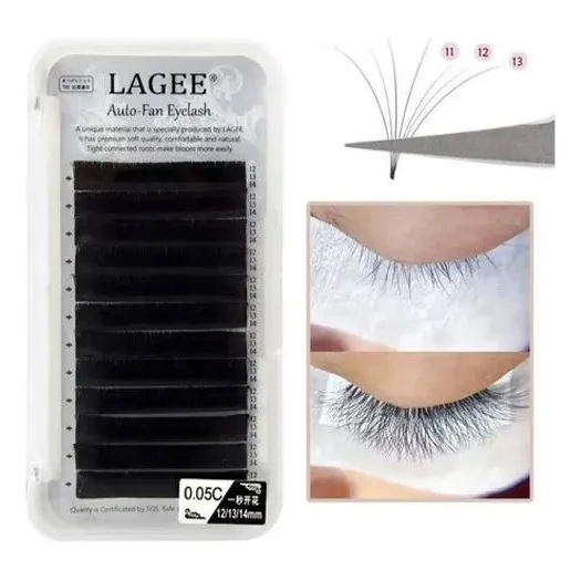 Cílios Lagee Auto Fan Eyelash D 0,05 - Tipo Camellia Foto 1