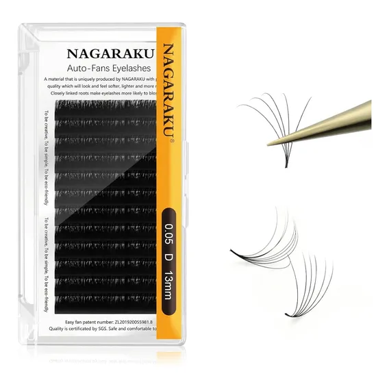 Cílios Nagaraku Auto Fan Volume Russo 0.05mm C Ou D Foto 1