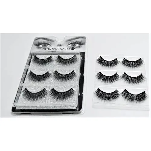 Cílios Postiços Hair 3d Cartela 3 Pares = Mink Foto 1