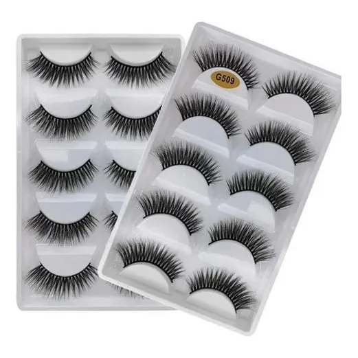 Cílios Postiços Mink 3d G506 - Kit 5 Pares Foto 1